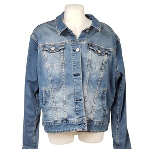 LuLaRoe Blue Jean Jacket Women's Size XL Classic Style Southwestern Western